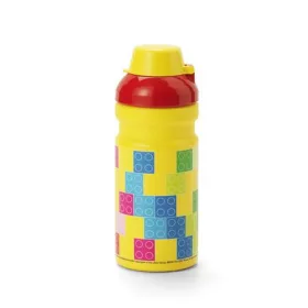   LEGO Kulacs, 390 ml, LEGO "Brick", sárga-piros-mintás