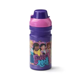   LEGO Kulacs, 390 ml, LEGO "Friends", lila-rózsaszín-mintás