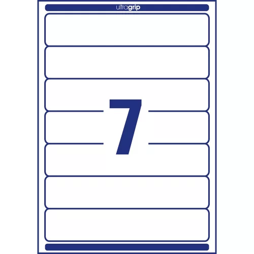 Etikett címke, 192 x38mm, iratrendezőre 7 címke/ív, 100 ív/doboz, Avery fehér