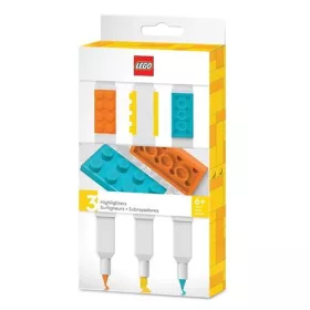   LEGO Szövegkiemelő készlet, kétvégű, LEGO, 3 különböző szín
