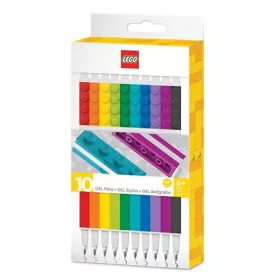   LEGO Zseléstoll készlet, 0,7 mm, kupakos, LEGO, 10 különböző szín