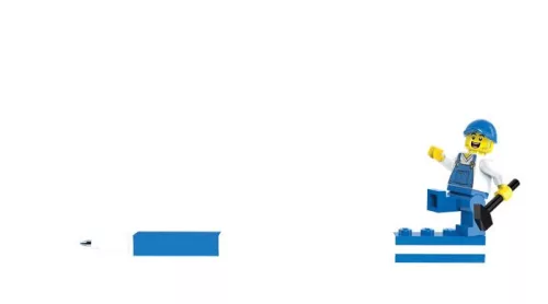LEGO Zseléstoll, 0,7 mm, kupakos, mini figurával, LEGO, kék