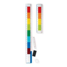   LEGO Vonalzókészlet, építhető, 2 darabos, mini figurával, LEGO