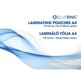 Lamináló fólia A4, 175 micron 100 db/doboz, Bluering®