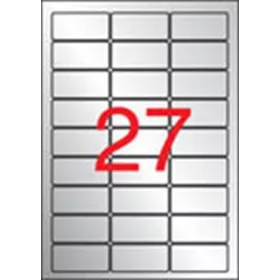   APLI Etikett, 63,5x29,6 mm, poliészter, időjárásálló, kerekített sarkú, APLI, ezüst, 540 etikett/csomag