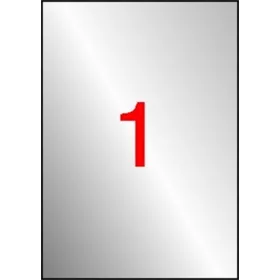   APLI Etikett, 210x297 mm, poliészter, időjárásálló, APLI, ezüst, 20 etikett/csomag
