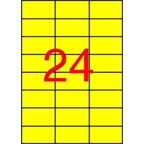   APLI Etikett, 70x37 mm, színes, APLI, sárga, 2400 etikett/csomag
