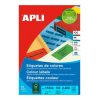 APLI Etikett, 70x37 mm, színes, APLI, sárga, 2400 etikett/csomag