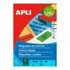 APLI Etikett, 210x297 mm, színes, APLI, sárga, 100 etikett/csomag