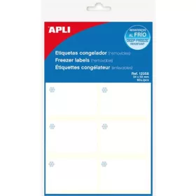   APLI Etikett, 34x53 mm, fagyasztható, kerekített sarkú, A5 hordozón, APLI, 60 etikett/csomag