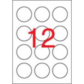 APLI Etikett, 60 mm kör, fehér, APLI, 1200 etikett/csomag