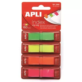   APLI Jelölőcímke, "Z", műanyag, 4x40 lap, 12x45 mm, APLI, 4 fluoreszkáló szín