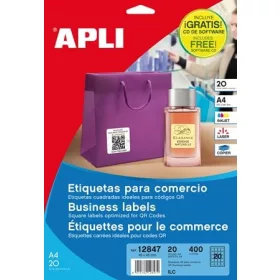   APLI Etikett, információs, 45x45 mm, APLI, 400 etikett/csomag