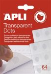   APLI Ragasztókorong, eltávolítható, APLI "Transparent Dots", átlátszó