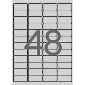   APLI Etikett, 45,7x21,2 mm, poliészter, időjárásálló, kerekített sarkú, APLI, ezüst, 4800 etikett/csomag