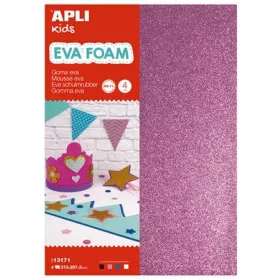   APLI Moosgumi, 210x297 mm, A4, glitteres, APLI Kids "Eva Sheets", vegyes színek