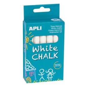 APLI Táblakréta, kerek, 10 darabos, APLI, fehér