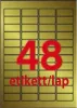 APLI Etikett, lézernyomtatókhoz és fénymásológépekhez, 45,7x21,2 mm, APLI,  matt, arany színű, 960 etikett/csomag