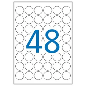   APLI Etikett, 30 mm kör, poliészter, időjárásálló, fehér, APLI, 960 etikett/csomag