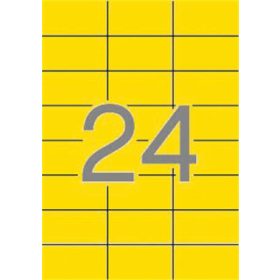   APLI Etikett, 70x37 mm, színes, APLI, sárga, 480 etikett/csomag
