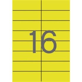   APLI Etikett, 105x37 mm, színes, APLI, sárga, 320 etikett/csomag