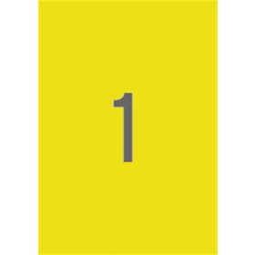   APLI Etikett, 210x297 mm, színes, APLI, sárga, 20 etikett/csomag