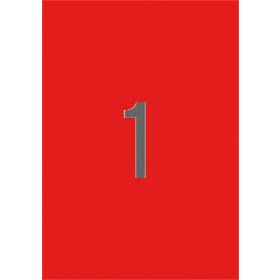   APLI Etikett, 210x297 mm, színes, APLI, piros, 20 etikett/csomag