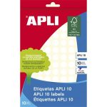   APLI Etikett, 10 mm kör, kézzel írható, APLI, 1260 etikett/csomag