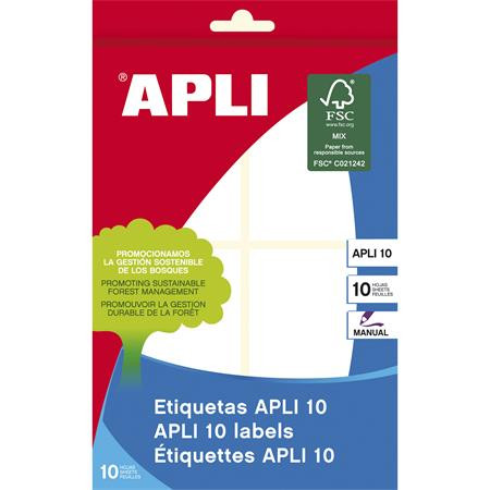 APLI Etikett, 50x70 mm, kézzel írható, kerekített sarkú, APLI, 40 etikett/csomag