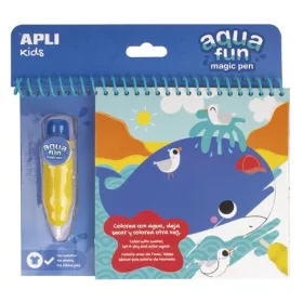   APLI Színezőfüzet, vízbázisú, APLI Kids "Aqua Fun", tengeri állatok