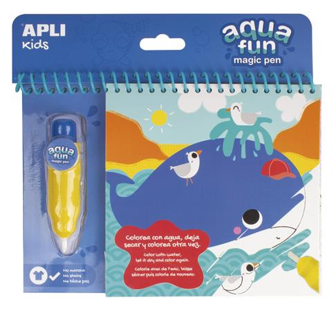 APLI Színezőfüzet, vízbázisú, APLI Kids "Aqua Fun", tengeri állatok