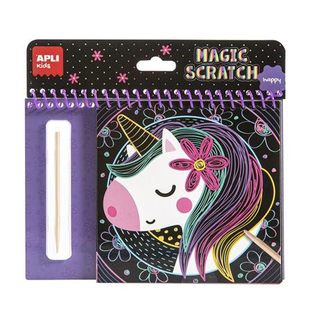 APLI Képkarcoló füzet, APLI Kids "Magic Scratch", unikornis