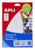 APLI Etikett, 8x12 mm, kerekített sarkú, A5 hordozón, APLI, 3375 etikett/csomag