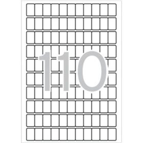   APLI Etikett, 12x18 mm, kerekített sarkú, A5 hordozón, APLI, 1650 etikett/csomag