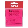 APLI Öntapadó jegyzettömb, átlátszó, vízálló, 75x75 mm, 50 lap, APLI, rózsaszín
