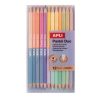 APLI Színes ceruza készlet, kétvégű, háromszögletű, APLI "Pastel Duo", 24 különböző pasztel  szín