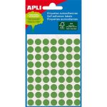   APLI Etikett, 8 mm kör, kézzel írható, színes, APLI, zöld, 288 etikett/csomag