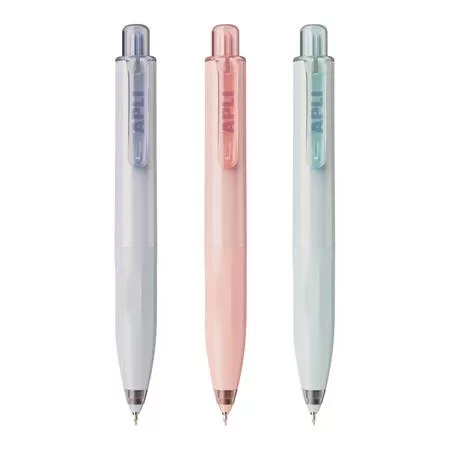 APLI Mini zseléstoll, 0,5 mm, nyomógombos, APLI "Pocket Gel", vegyes pasztell színek