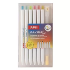   APLI Színes töltőceruza készlet, többszínű írásvonal, APLI "Color Click Mix"