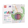 APLI Filctoll készlet, 3,6 mm, kimosható, metálfényű, APLI Kids "Metallic", 18 különböző szín