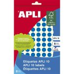   APLI Etikett, 10 mm kör, kézzel írható, színes, APLI, kék, 1008 etikett/csomag