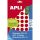 APLI Etikett, 16 mm kör, kézzel írható, színes, APLI, piros, 432 etikett/csomag