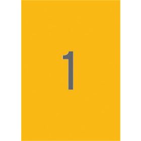   APLI Etikett, 210x297 mm, színes, APLI, neon narancs, 20 etikett/csomag