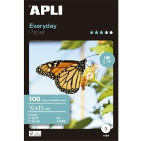   APLI Fotópapír, tintasugaras, 10x15 cm, 180 g, fényes, APLI "Everyday"