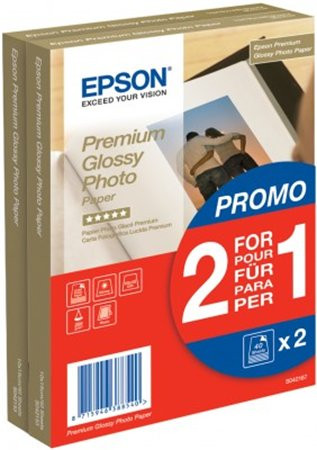 EPSON S042167 Fotópapír, tintasugaras, 10x15, 255 g, fényes, 2x40 lap, EPSON