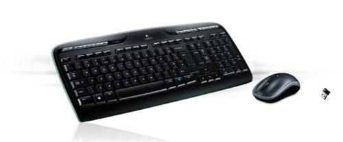 LOGITECH Egér- és billentyűzet készlet, vezeték nélküli, USB, HUN, LOGITECH "MK330", fekete