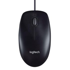   LOGITECH Egér, vezetékes, optikai, normál méret, USB, LOGITECH "M100", fekete