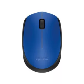   LOGITECH Egér, vezeték nélküli, optikai, közepes méret, USB, LOGITECH "M171", kék