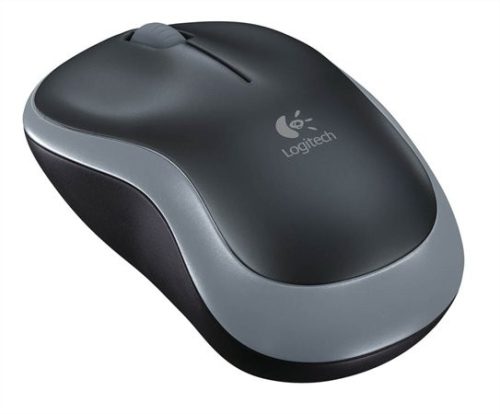 LOGITECH Egér, vezeték nélküli, optikai, közepes méret, USB, LOGITECH "M185", szürke