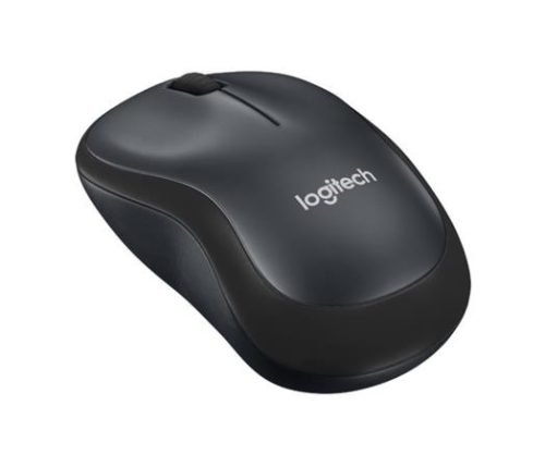 LOGITECH Egér, vezeték nélküli, optikai, USB, LOGITECH, "M220 Silent", fekete